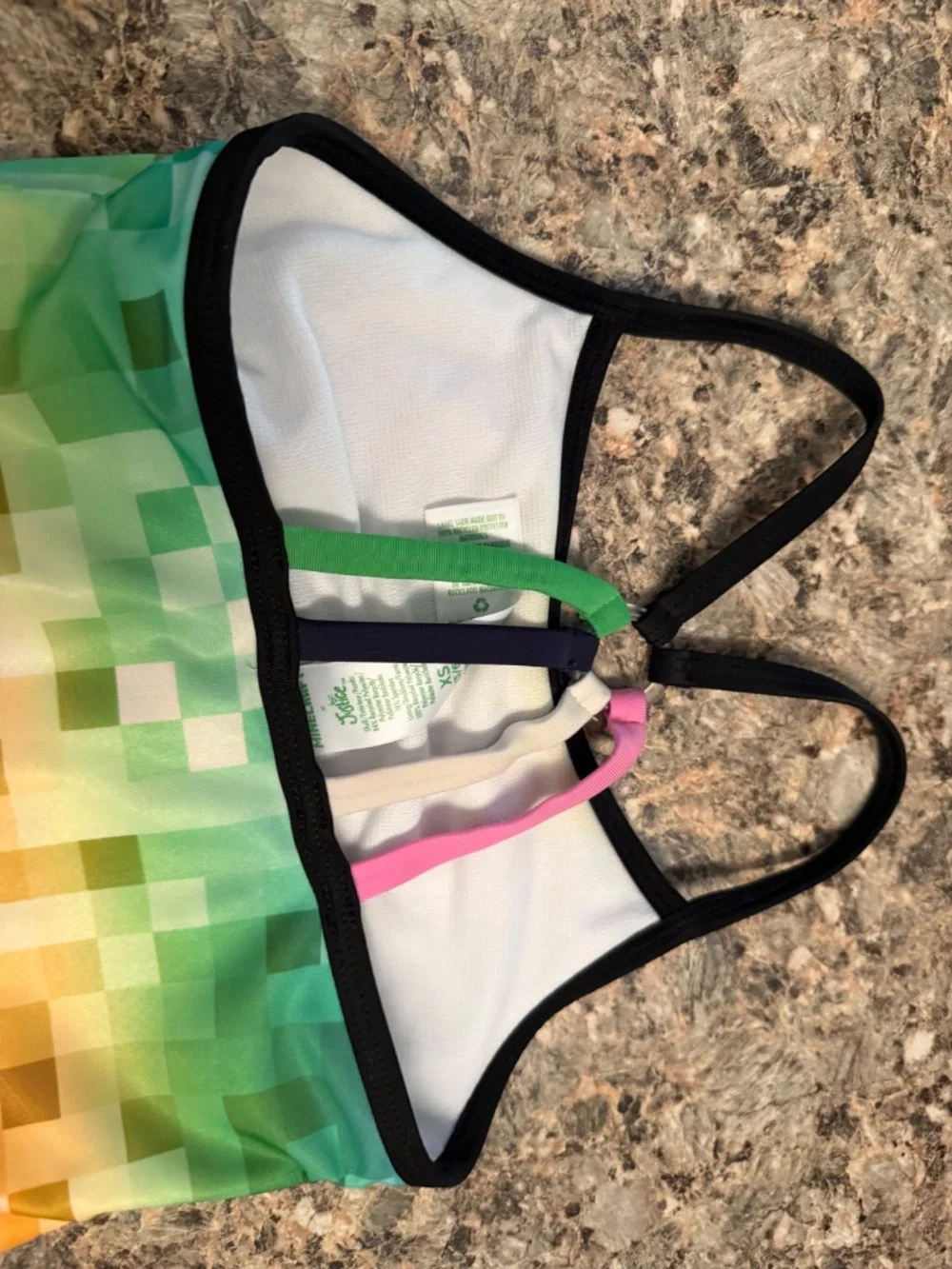 Justice Girls Minecraft One Piece Swimsuit Size 4/5 Preowned